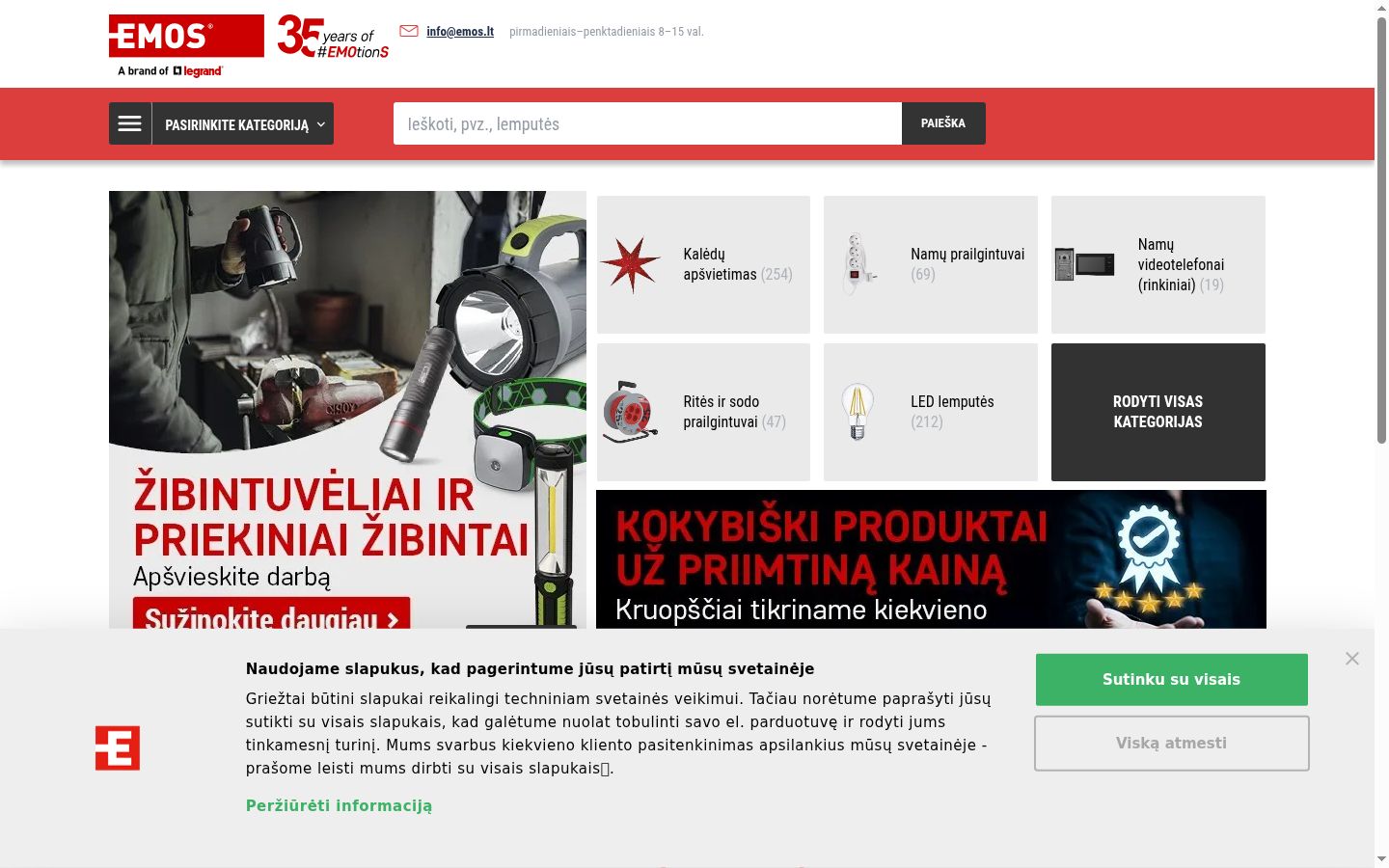 Snímek obrazovky baneru souhlasu zobrazeného před jakoukoli interakcí