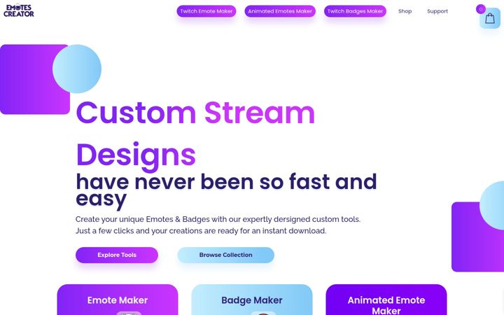 Screenshot of emotescreator.com