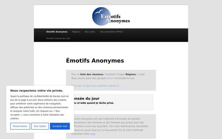 Captura de ecrã de emotifsanonymes.org