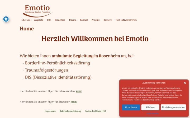 Screenshot of emotio.org
