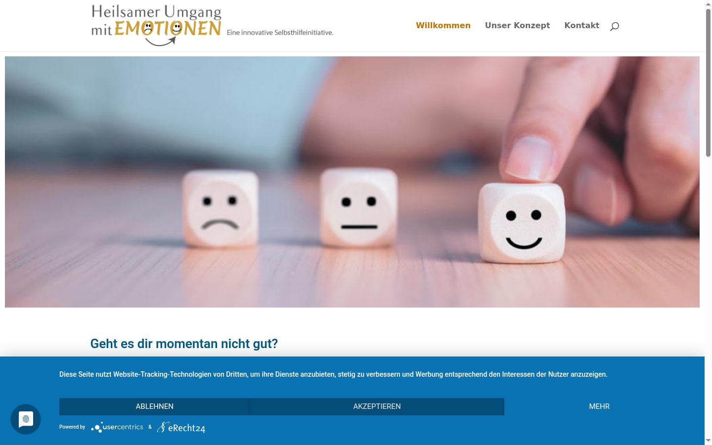 Screenshot van de toestemmingsbanner zoals getoond vóór enige interactie