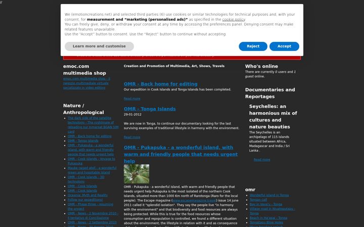 Screenshot of emotioncreations.net