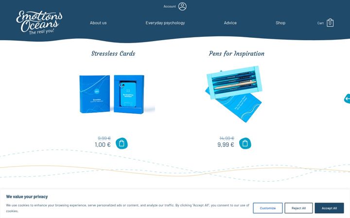 Screenshot of emotionsoceans.com