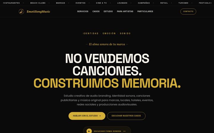 Screenshot of emotisongmusic.com