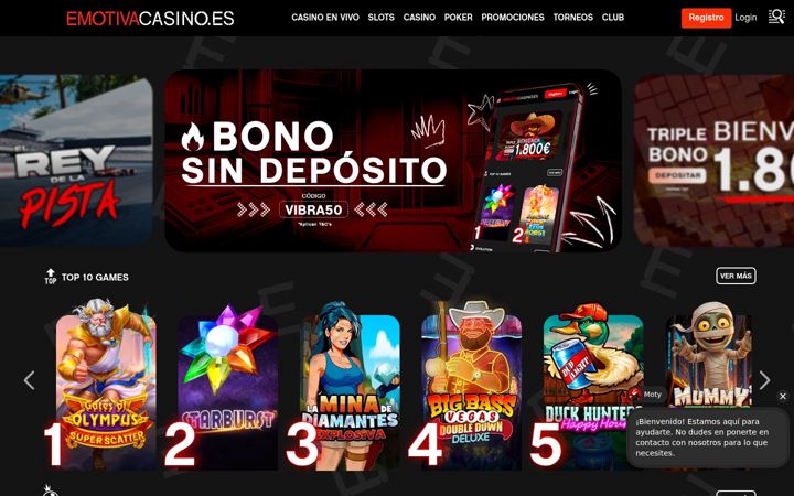 Screenshot of emotivacasino.es
