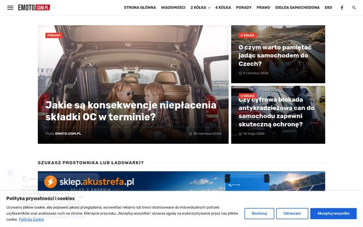 Snímek obrazovky emoto.com.pl