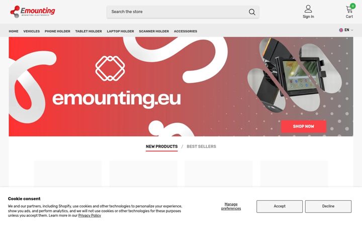 Screenshot von emounting.eu