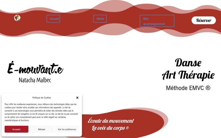 Screenshot of emouvante.com