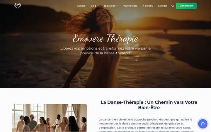 Screenshot of emoveretherapie.fr