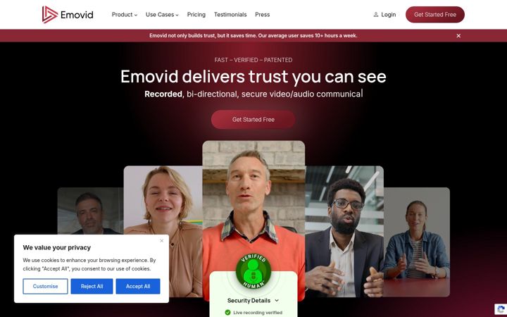 Screenshot of emovid.com