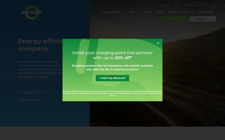 Screenshot of emovili.com