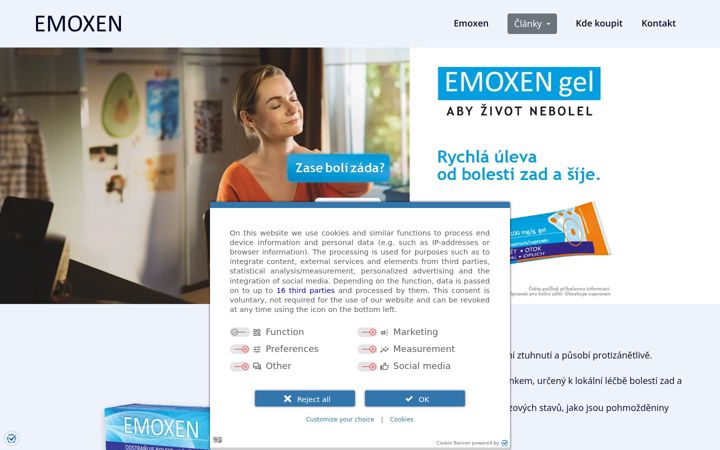 Snímek obrazovky emoxen.cz