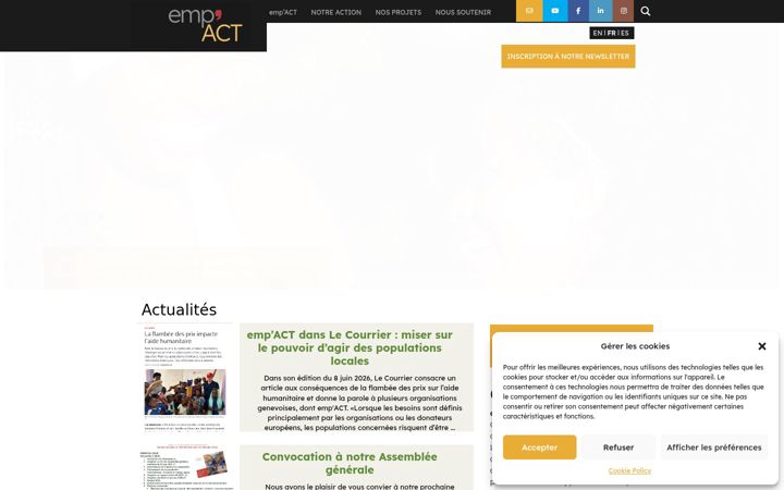 Snímek obrazovky emp-act.ch