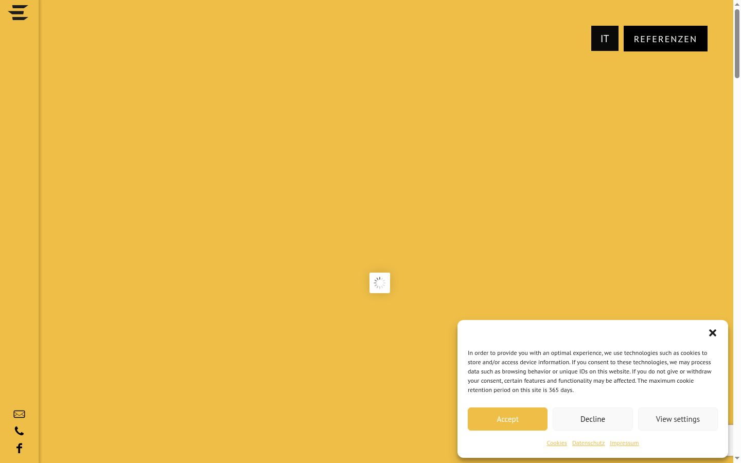 Screenshot του banner συγκατάθεσης που εμφανίστηκε πριν από οποιαδήποτε αλληλεπίδραση