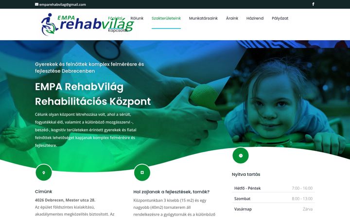 Screenshot of emparehab.hu