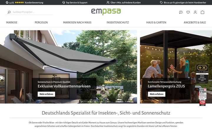 Screenshot of empasa.de