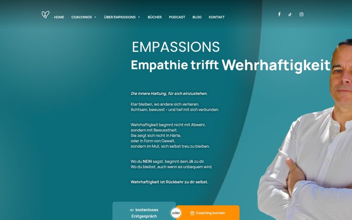 Snímek obrazovky empassions.ch