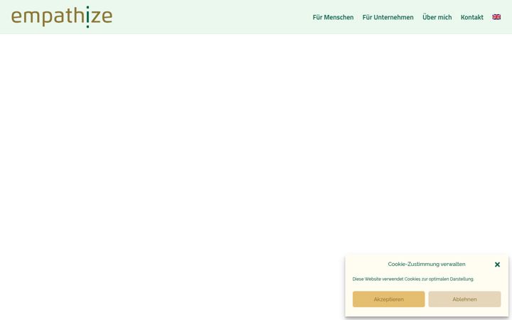 Screenshot von empathize.eu