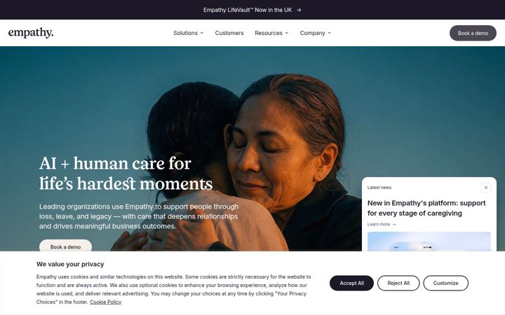 Screenshot of empathy.com