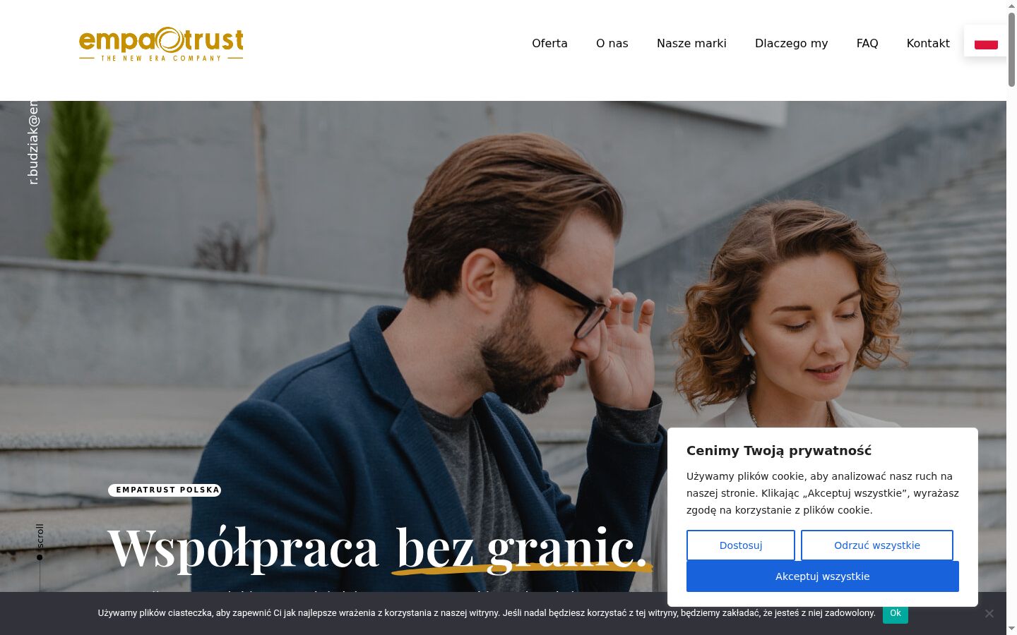 Snímek obrazovky baneru souhlasu zobrazeného před jakoukoli interakcí