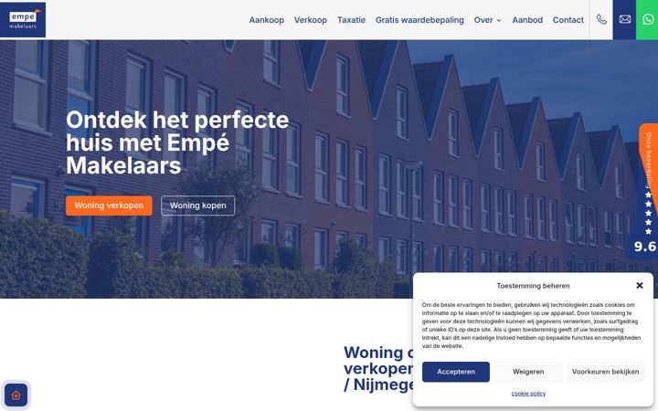 Screenshot of empe-makelaars.nl