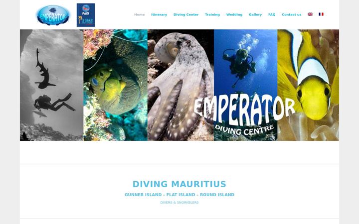 Screenshot of emperatordiving.com