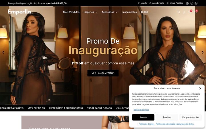 Екранна снимка на emperlla.com.br