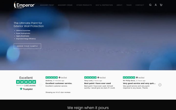 Screenshot of emperorpaint.co.uk