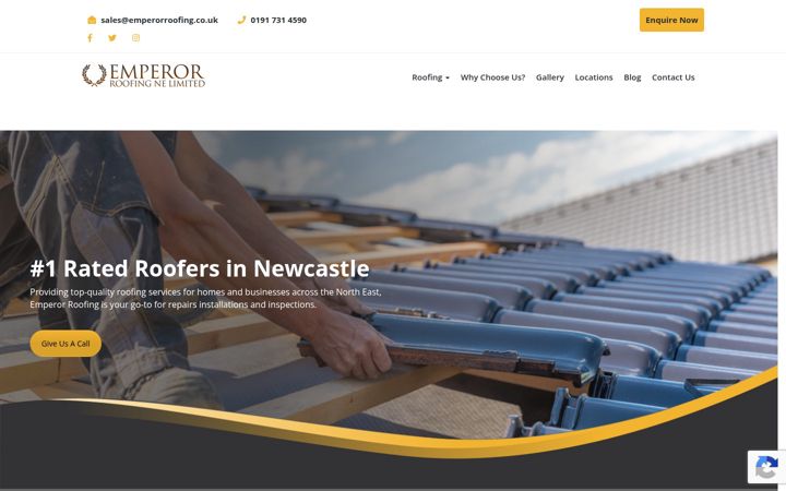Screenshot of emperorroofing.co.uk