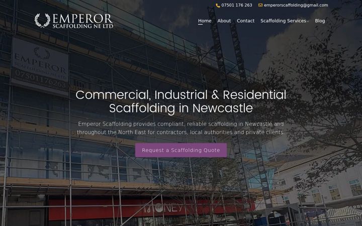 Screenshot of emperorscaffolding.co.uk