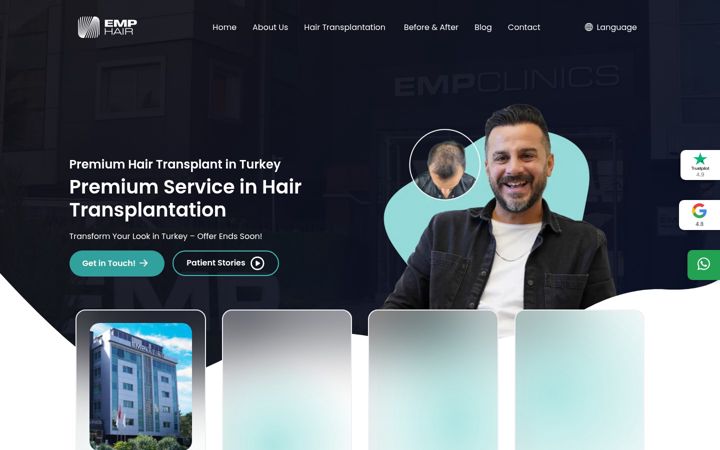 Screenshot of emphair.com