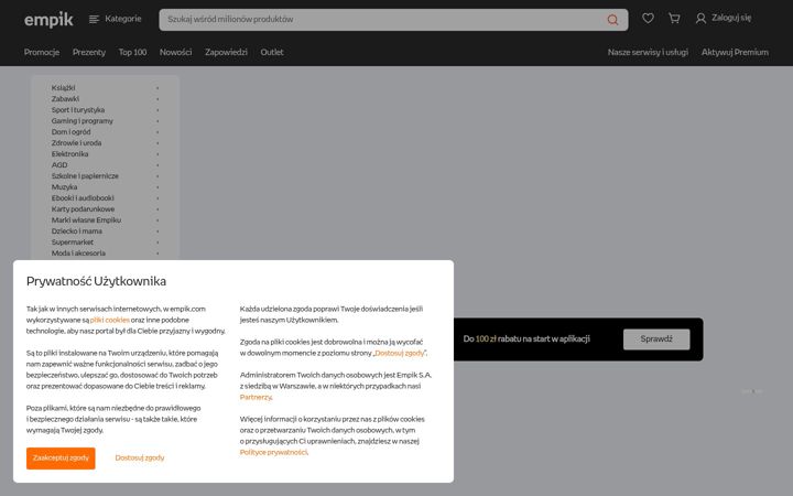 Screenshot ta' empik.com