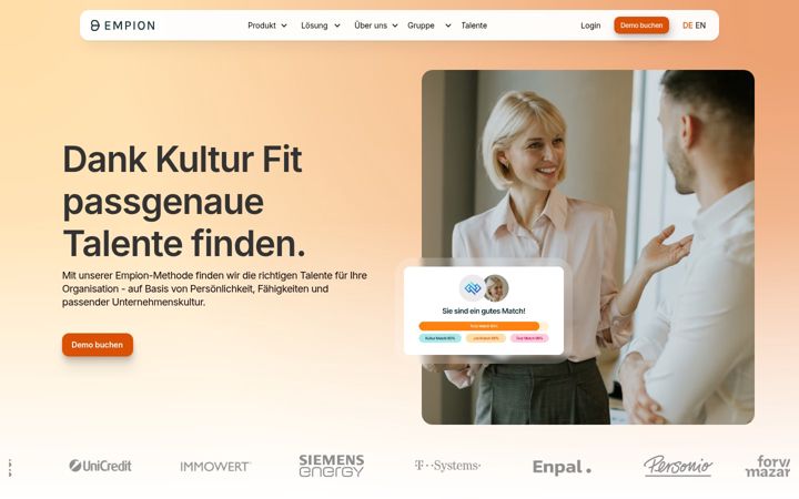 Screenshot of empion.de