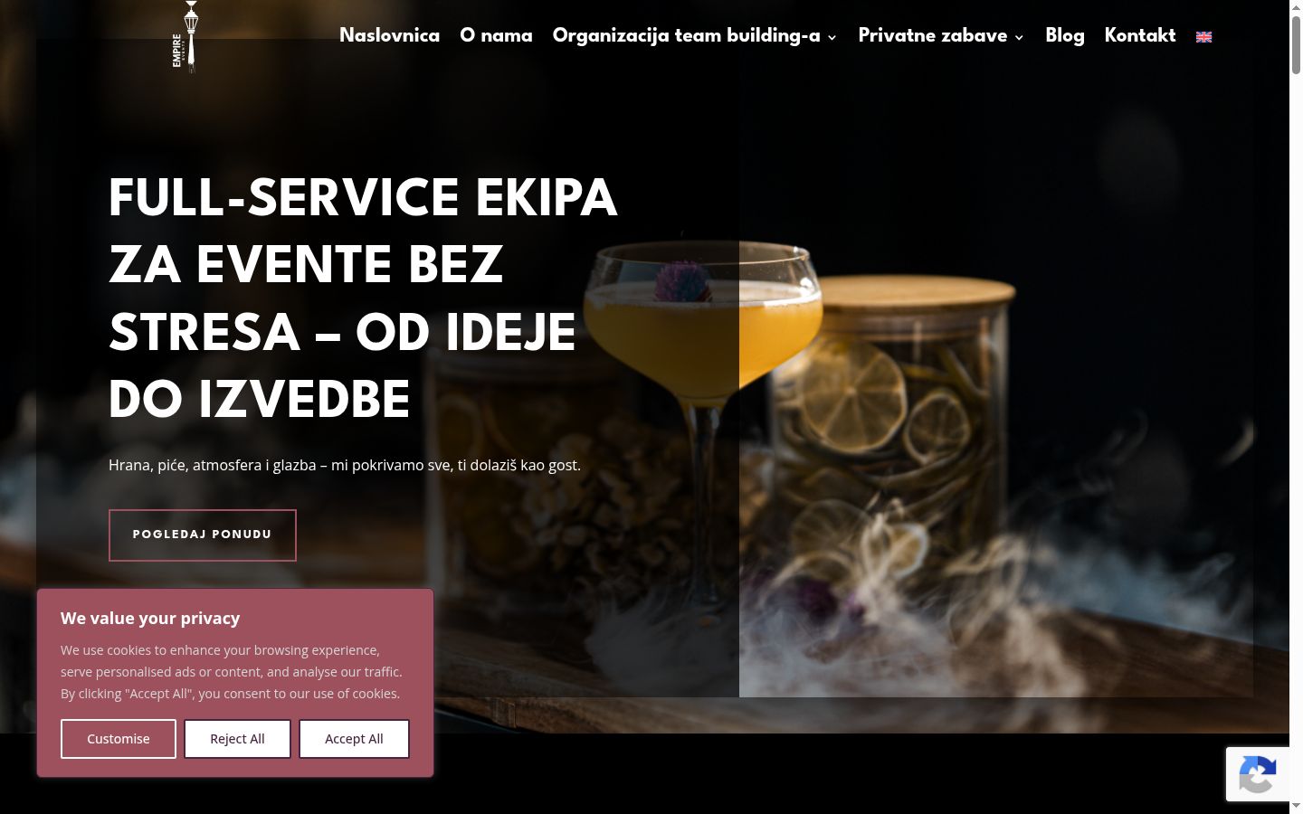 Snímek obrazovky baneru souhlasu zobrazeného před jakoukoli interakcí