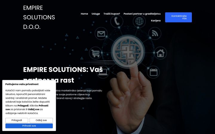 Snímek obrazovky empire-solutions.hr