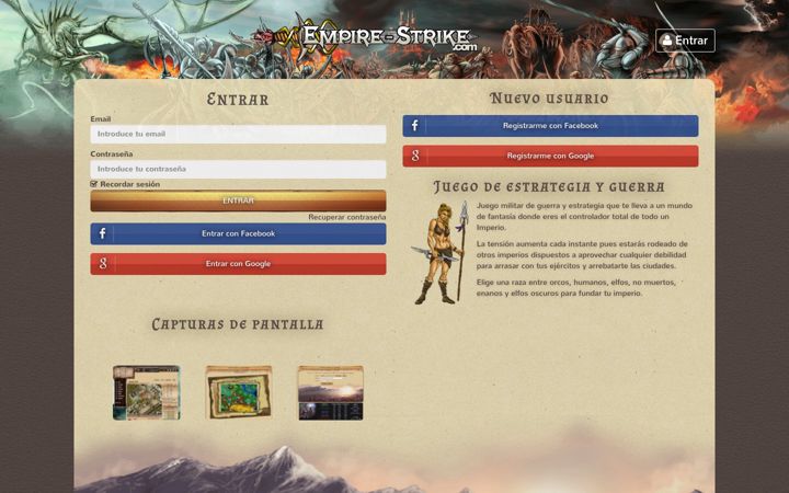 Screenshot of empire-strike.com