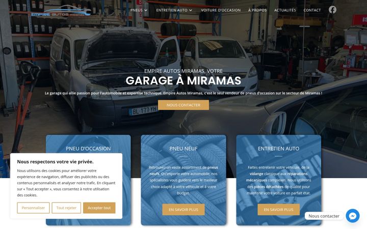 Screenshot of empireautosmiramas.fr