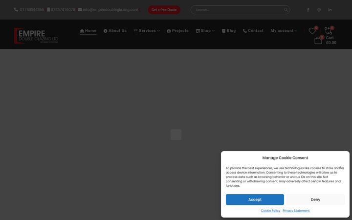 Screenshot of empiredoubleglazing.com