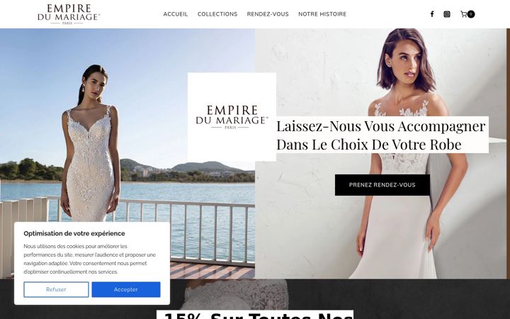Screenshot of empiredumariage.com