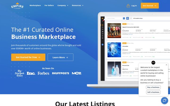 Screenshot of empireflippers.com