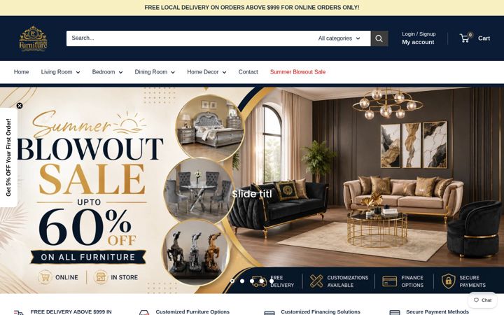 Screenshot of empirefurniture.ca