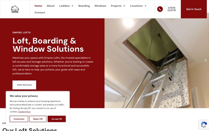 Screenshot of empirelofts.co.uk
