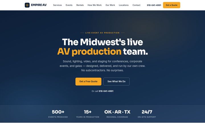 Screenshot of empireoklahoma.com