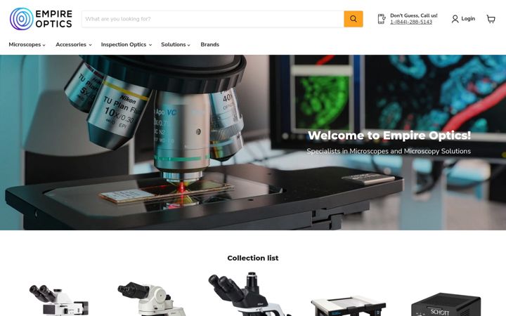 Screenshot of empireoptics.com