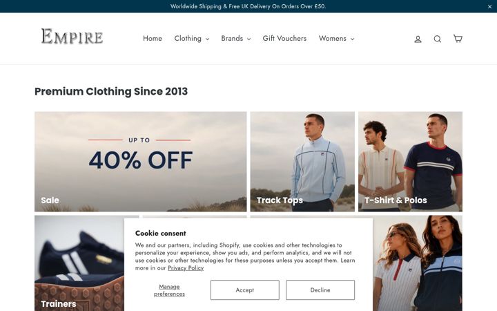 Screenshot of empirepremium.co.uk