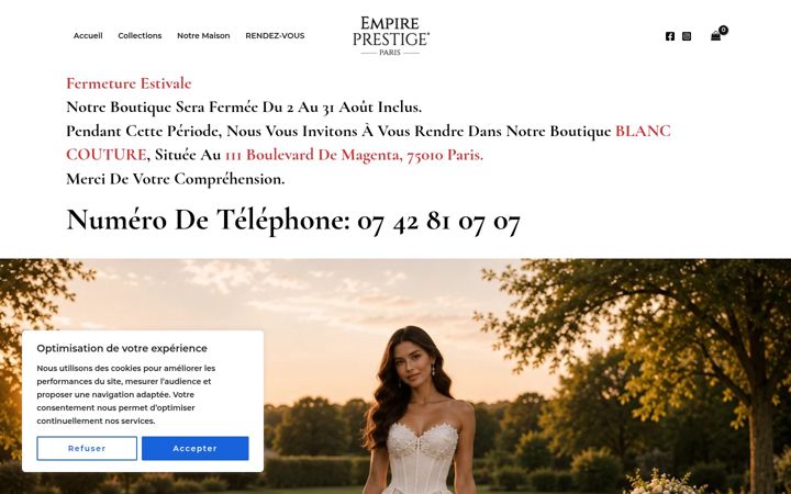 Screenshot of empireprestige.fr