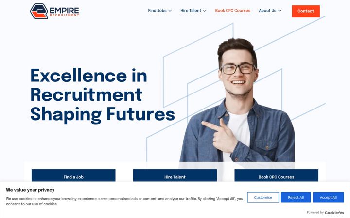 Screenshot of empirerecruitment.ie