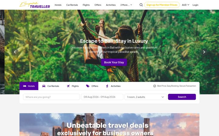 Screenshot ta' empiretraveller.com.au