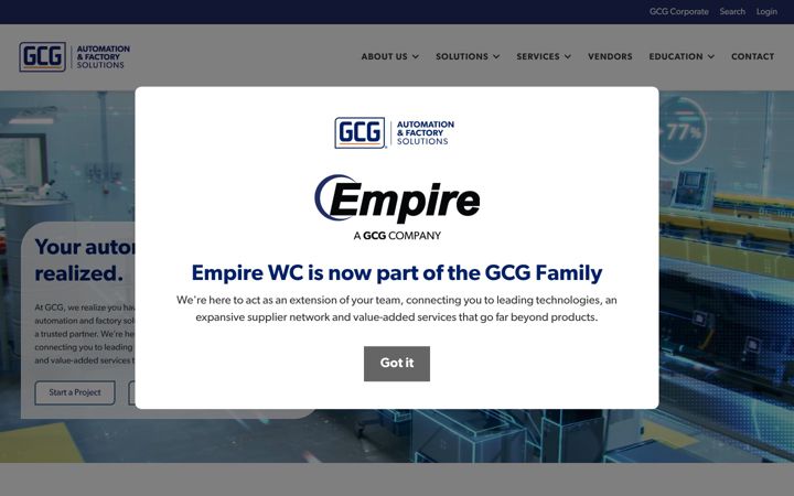Captura de ecrã de empirewc.com