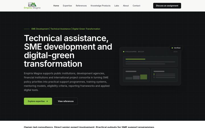 Screenshot of empiriamagna.com